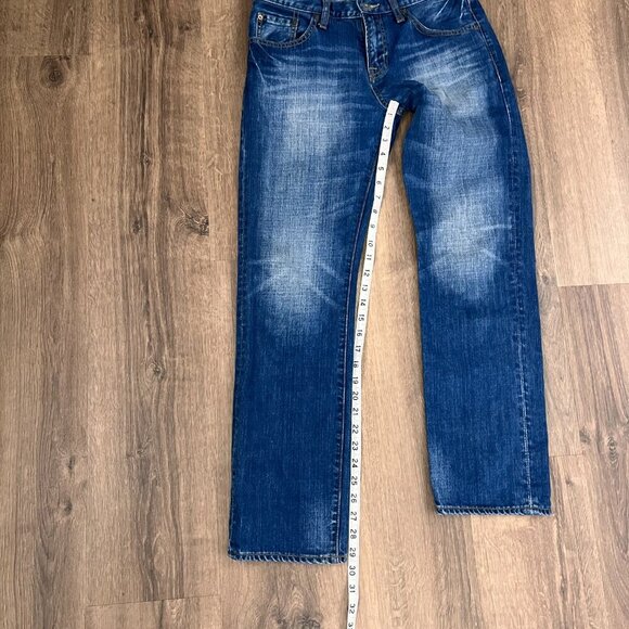 Uniqlo Straight Relaxed Denim Jeans Sz 26 - Picture 9 of 11
